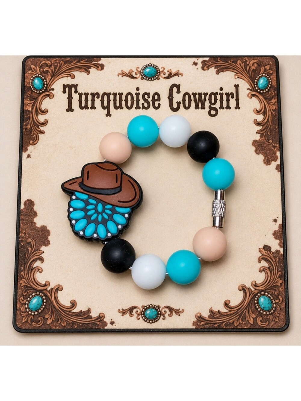 Western Cowbot Har Country Keychain Purse Stanley Tumbler Charm Accessory